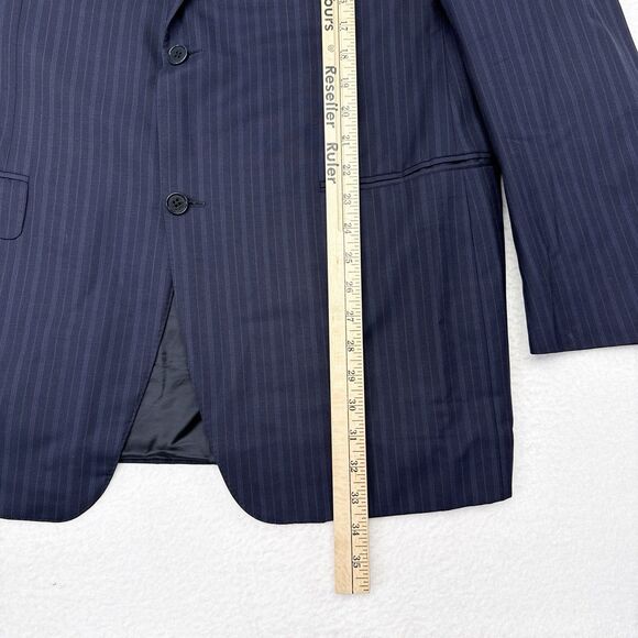 Canali Blazer Jacket Mens Size 42 R‎ Navy Blue Wool Pinstripe Made in Italy - Picture 11 of 12